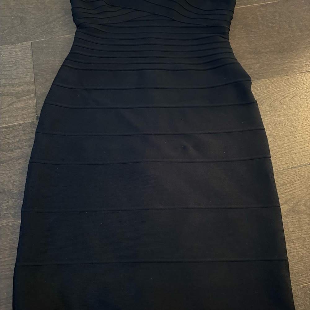 Herve Leger Black Isla Bandage Dress